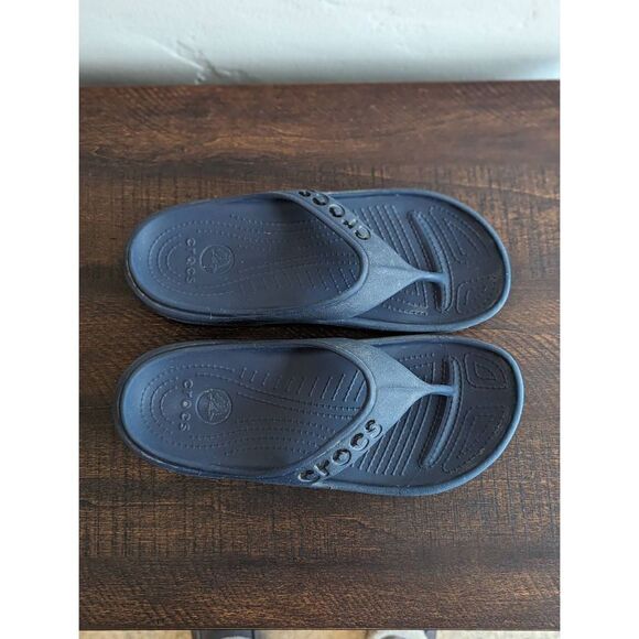 Crocs Navy Blue Slide Flip Flop Style Sandals - Size 7M / 9W - Picture 5 of 8